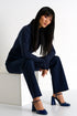 Elegant Belted Pants - 52367-52-550 02 / 550 Navy / 75% POLYAMIDE, 25% ELASTANE
